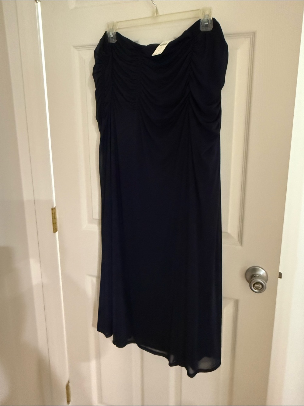 Anthropologie Navy Blue Maxi Skirt with Ruched Waist - Picture 4 of 5